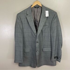NEW Jos A Bank Classic Tailored Fit Gray patterned Sport coat Blazer 44L